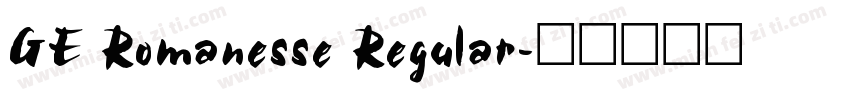 GE Romanesse Regular字体转换